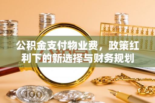 依兰公积金支付物业费，政策红利下的新选择与财务规划
