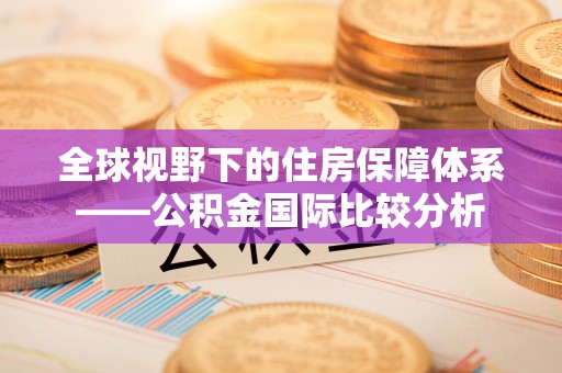 依兰全球视野下的住房保障体系——公积金国际比较分析
